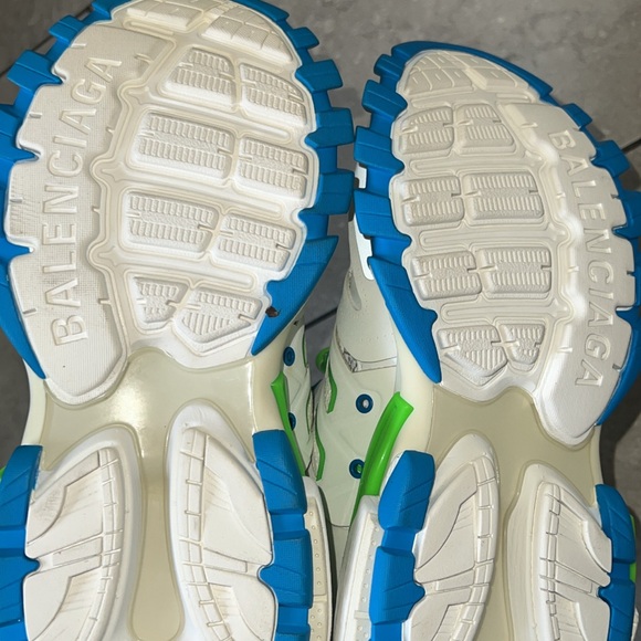 Balenciaga Blue and Green Sneakers